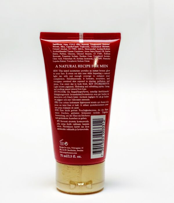 De achterkant van de flacon van de Raw Naturals Bronze Cream